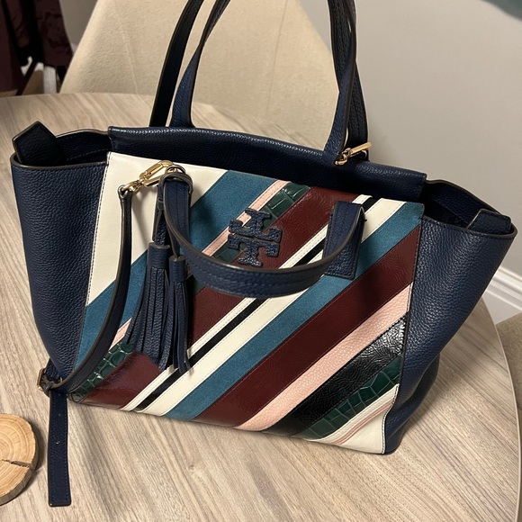 Tory Burch Thea Pieced Leather Satchel - Picture 2 of 5